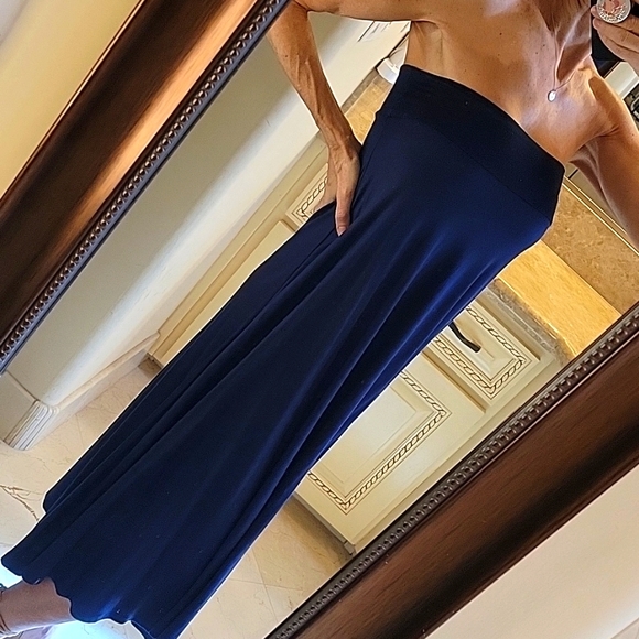 A. Byer Navy Flowy Skirt/Dress, S - Picture 5 of 16